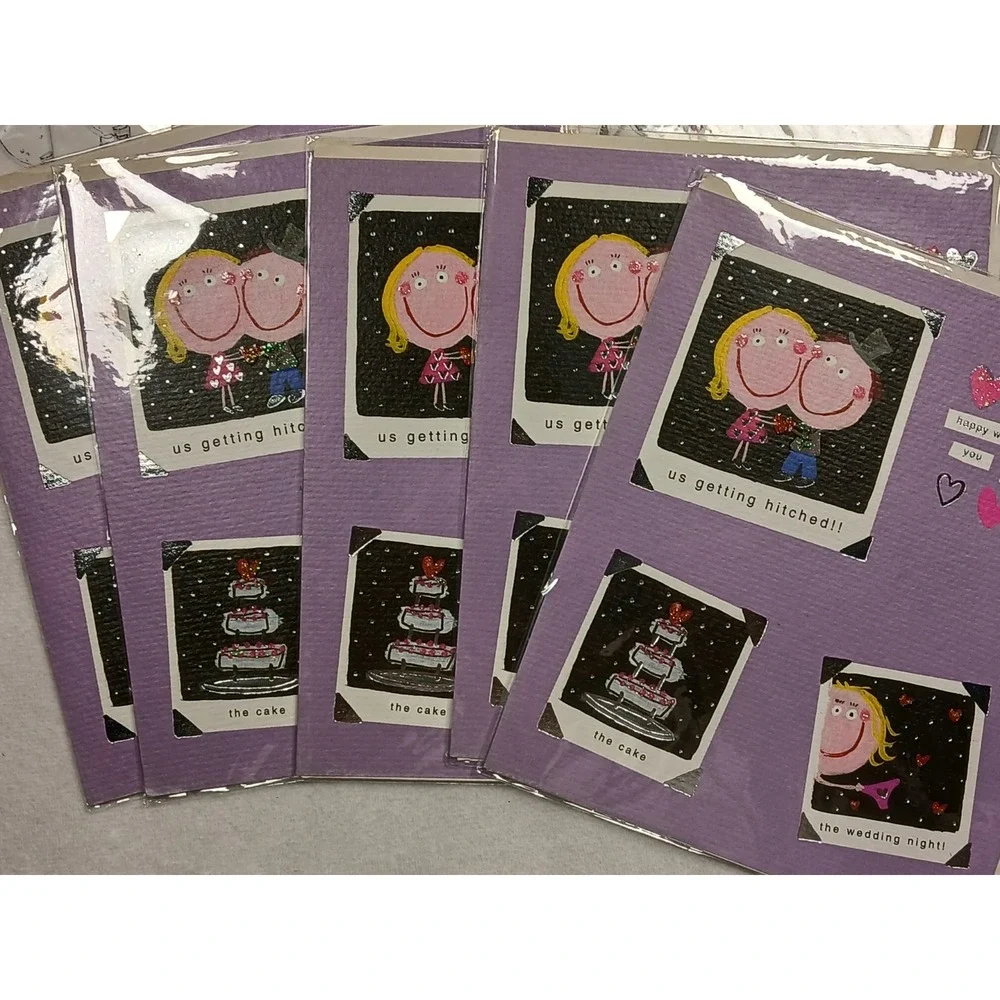 Lot 3 Sets Of New Designer Wedding Greeting  Cards